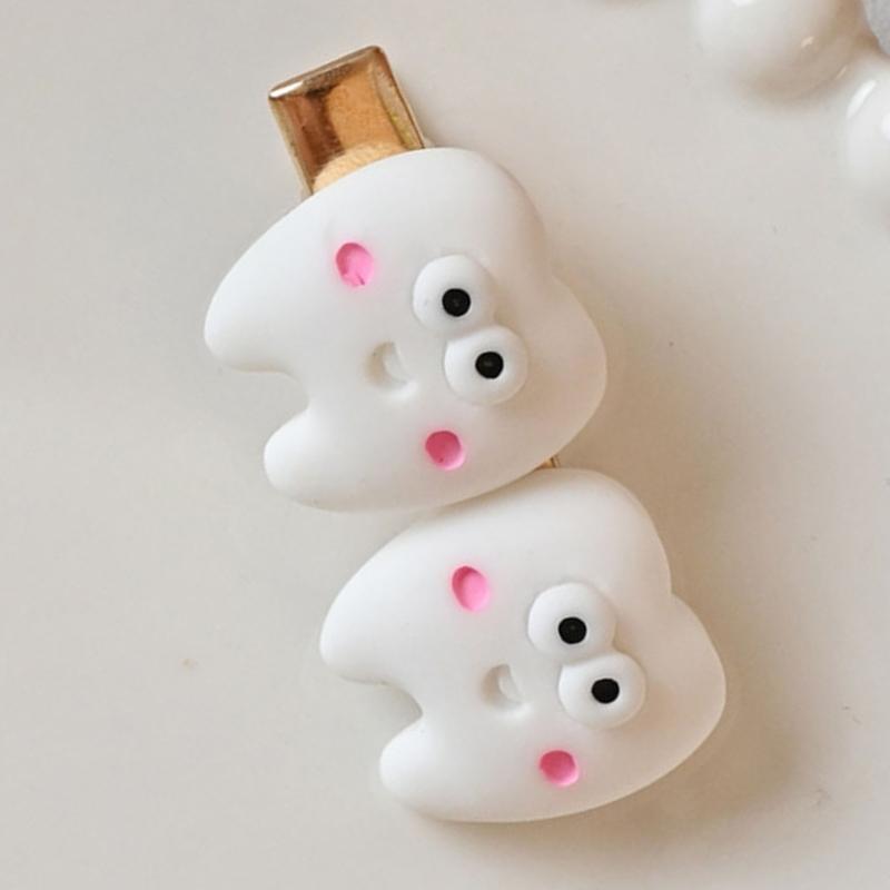 Tooth Hair Snap Clip Y2K Girls Accessories Sweet Handmade Hairpin Women Girl