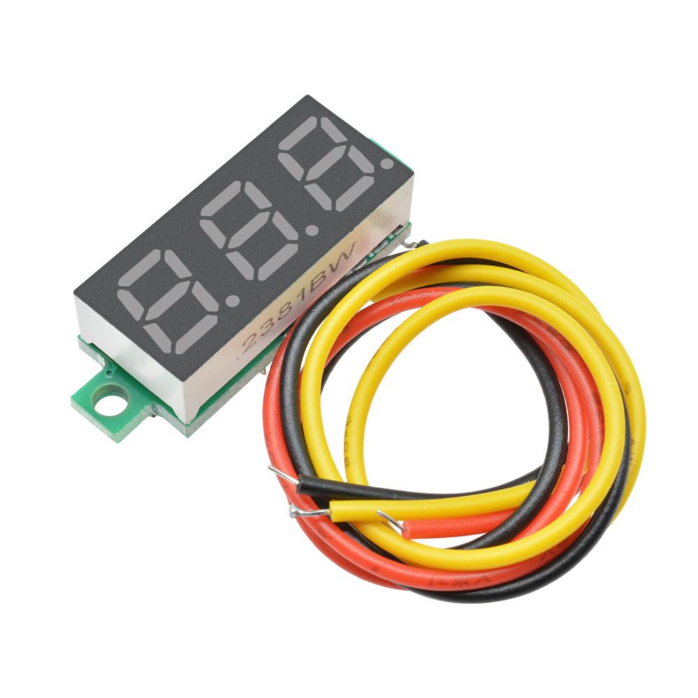 5PCS 0.28 inch 3-wire LED Digital Voltmeter DC0-100V Car Mobile Power Voltage Tester Red Green Blue Yellow White