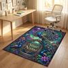 Peacock Theme Soft Crystal Velvet Rug Custom Name & Text Print Non Slip Floor Rug for Bedroom Living Room