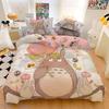 Copripiumino Stampato Cartone Animato 3D Raffinato My Neighbor T-Totoro Set Biancheria da Letto Piumone Letto Casa Giovanile Decorazione Bambini Ragazzi Ragazze Regalo