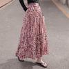 Women's Floral High-Waist A-Line Maxi Skirt