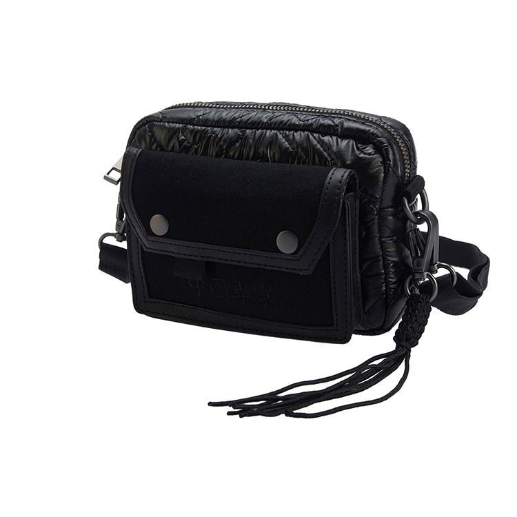 Li Ning Fashion Simple Zipper Sports Fabric Shoulder Bag Unisex bags Black ABDR322-1 Black 9380₽