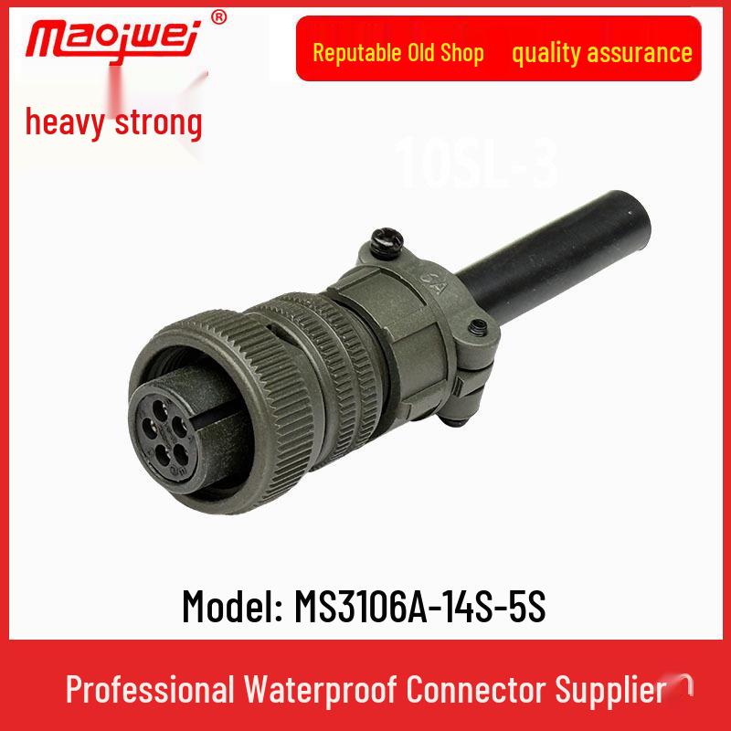 Heavy Duty US 5-Pin Male & Female Connector Plug MS3106A14S-5S, Socket MS3102A14S-5P