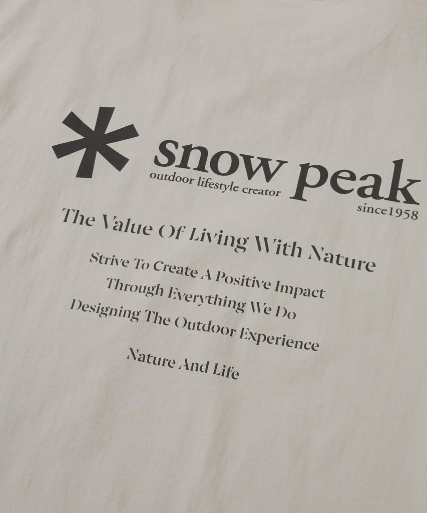 Snow Peak Clend Hybrid S/S T-Shirt GS-S26MMDTS56 T-shirt, Short Sleeve, Men's/Women's, OFF WHITE, M