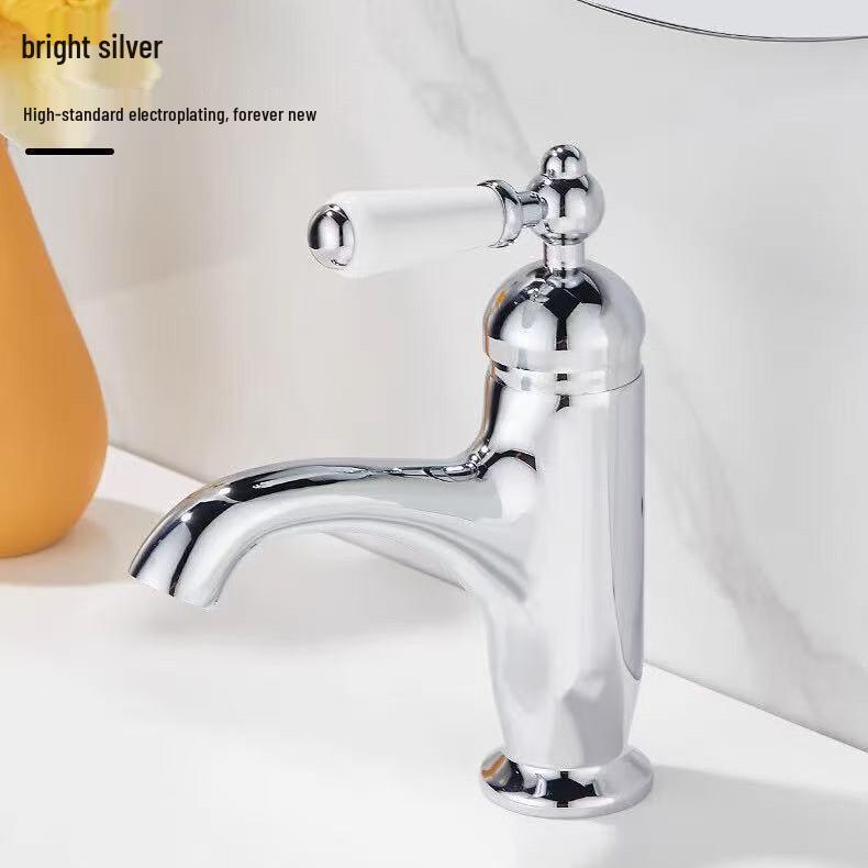 Golden European Retro Copper Bathroom Faucet