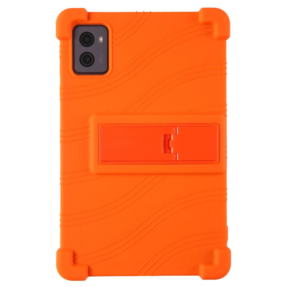 

For Lenovo Legion Y700 (2023) Silicone Case Four Corners Protective Kickstand Cover Orange