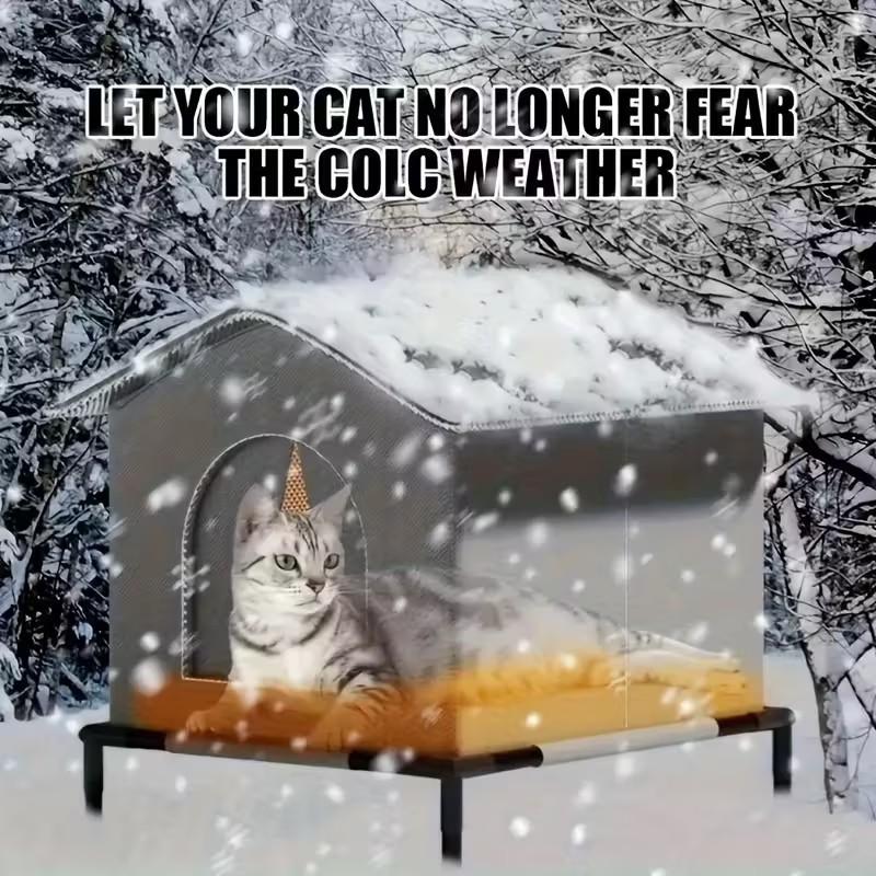 Warmes isoliertes Winterkatzenbett für Streunerkatzen und kleine Hunde Drei Größen verfügbar Langlebiges Wildkatzenheim Das perfekte Geschenk für Tierliebhaber