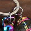 Keychain Pendant Metal Texture Weightlifting Charm Lightweight Portable Key Chain Backpack Bag Accessory