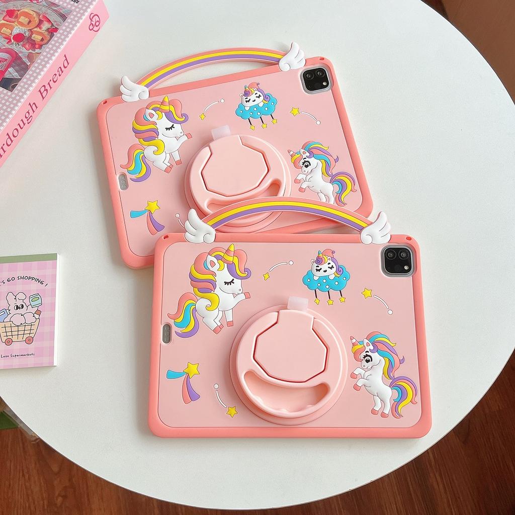 For IPad 9 8 7th Generation Child Case for IPad Air 2 3 4 5 10.9 2022 Mini 6 Pro 11 Cute Cartoon Silicone Tablet Protective Case