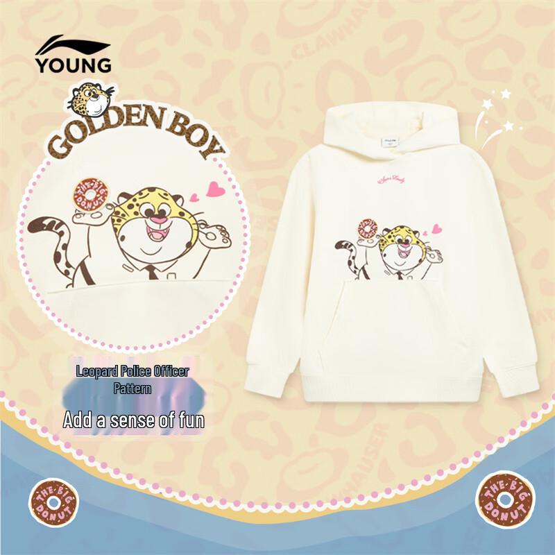 LI-NING Kids' Girls' Disney Collaboration Round Neck Pullover Top
