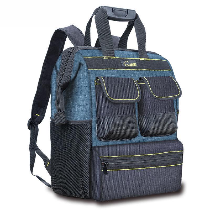 Double Shoulder Multi-Pocket Electrician Backpack - Large Capacity, Durable Oxford Cloth