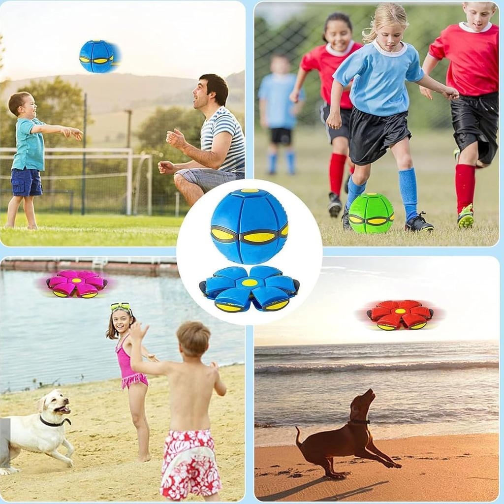 Magic Flying Saucer Bouncy Stomp Ball Puzzle Pet Kids Interactive Toys Gift Outdoor Decompression Transformation Sports Balls