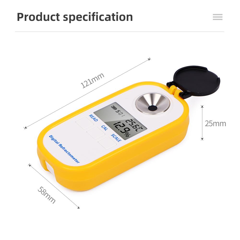 Precision Digital Alcohol Refractometer ATC Alcohol Tester 0-80% Spirit Alcohol Meter 0-50% Beer Grape Wine Refracto Meter