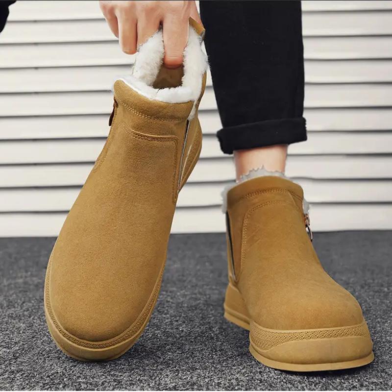 Мужские высокие теплые повседневные хлопковые ботинки — фото 4