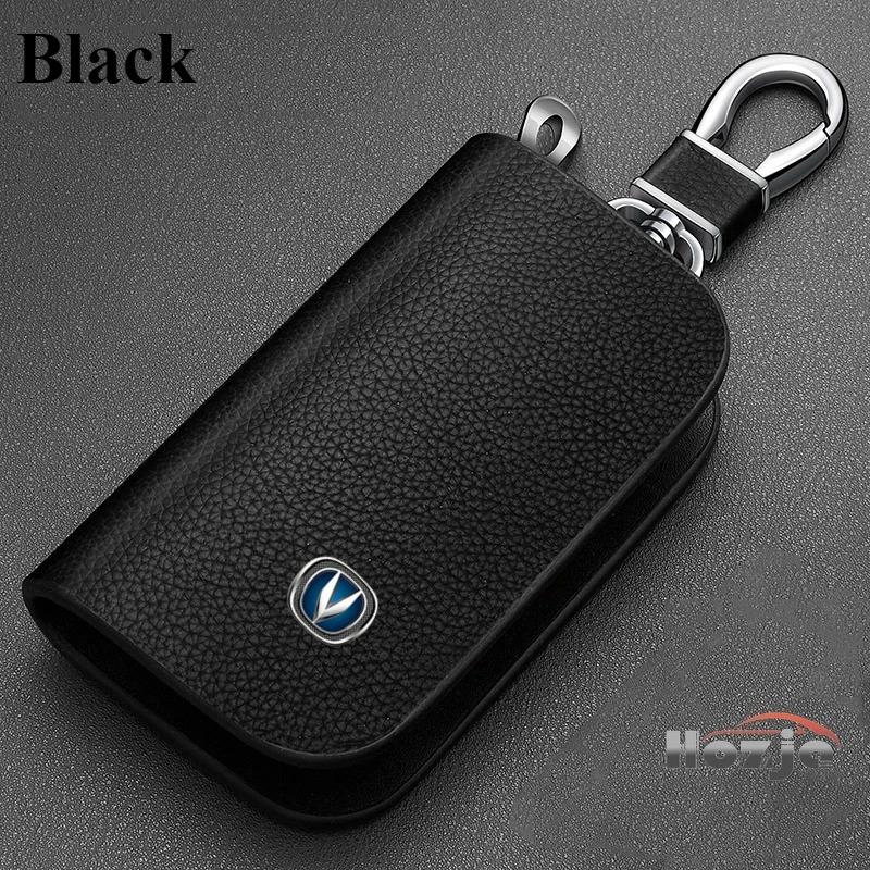 Leather Zipper Key Cover Car Key Case For Changan Uni V T K S Z Cs55Plus Cs35 Cs15 Cs85 Cs95 Eado Cs75 Plus