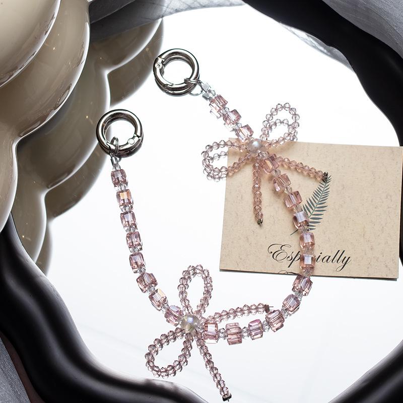 Von Douyin inspirierte Handy-Lanyard mit Kristallperlen: Exquisites, Handgefertigtes, Anti-Verlust-Zubehör