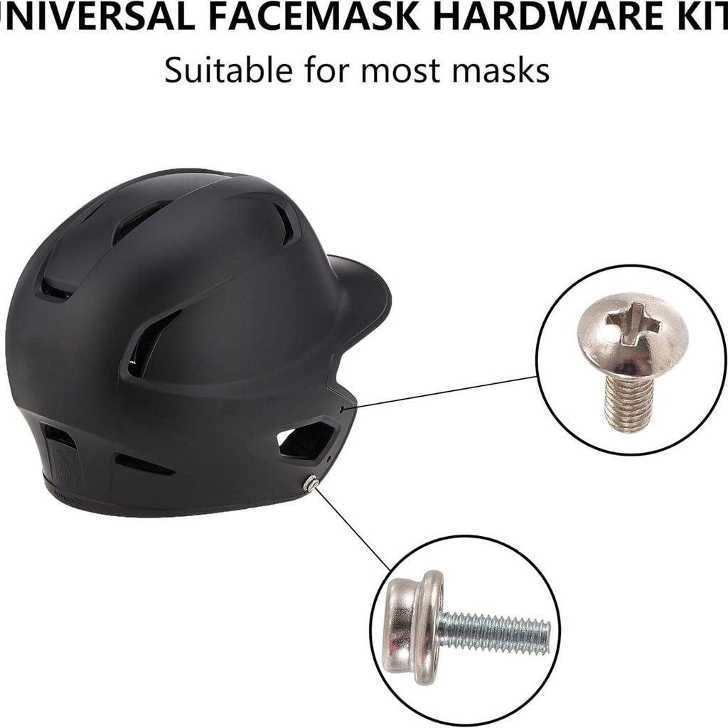 Football Helmet Repair Screws 24 Pieces Rust Resistant Stainless Steel Football Helmet Screws For Baseball Softball Youth Girls