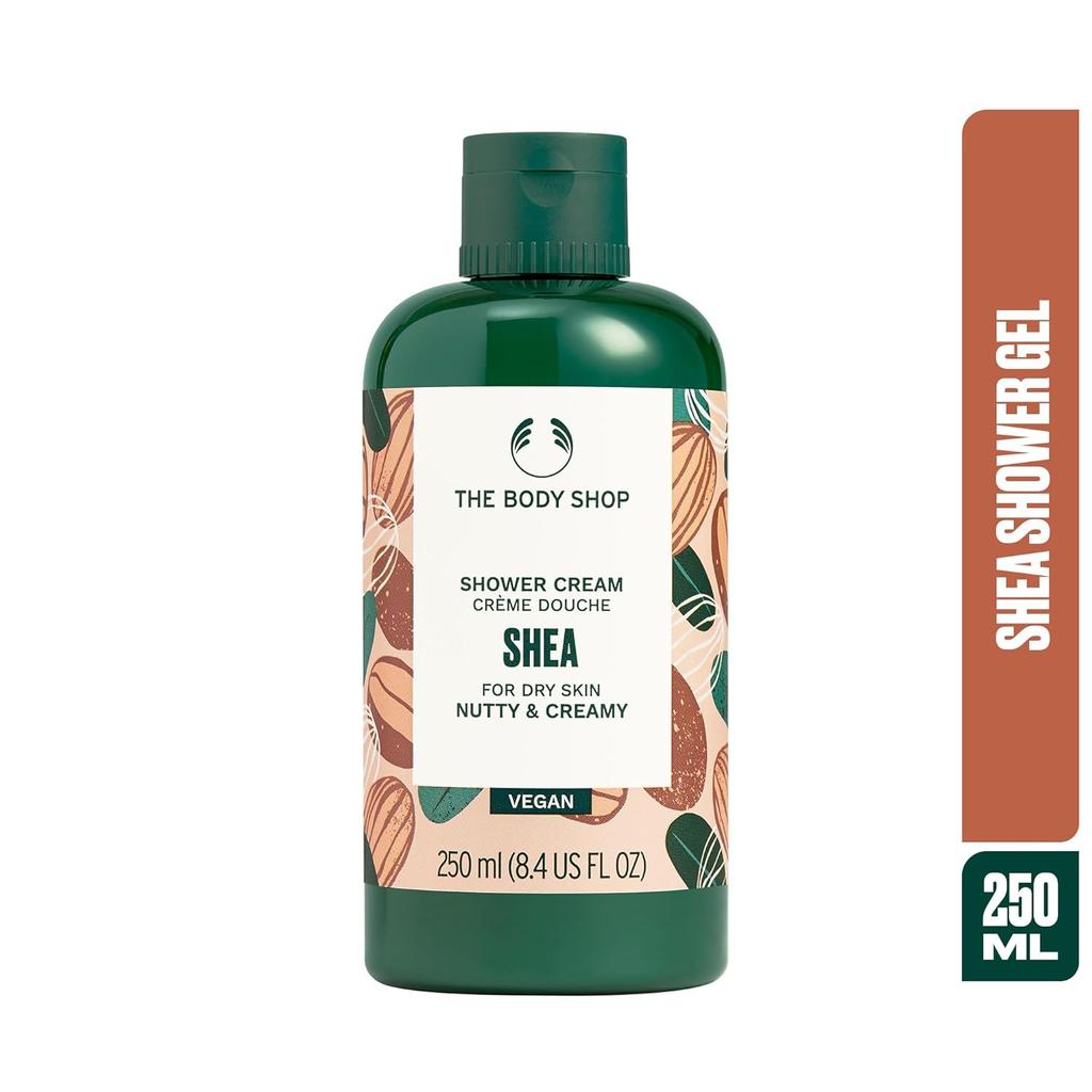 The Body Shop Vegan Shea Shower Cream 250 Ml Moisturizing Cleanser for Dry Skin Pack