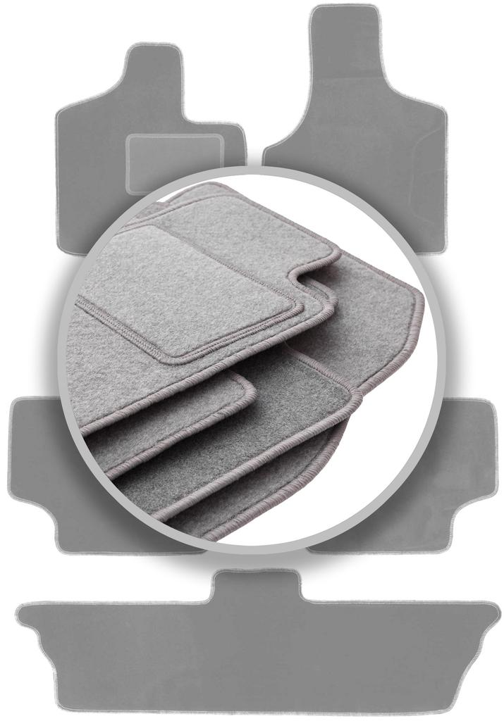 Šedé autokoberce pro: Chrysler Voyager III 7místný (2001-2007)