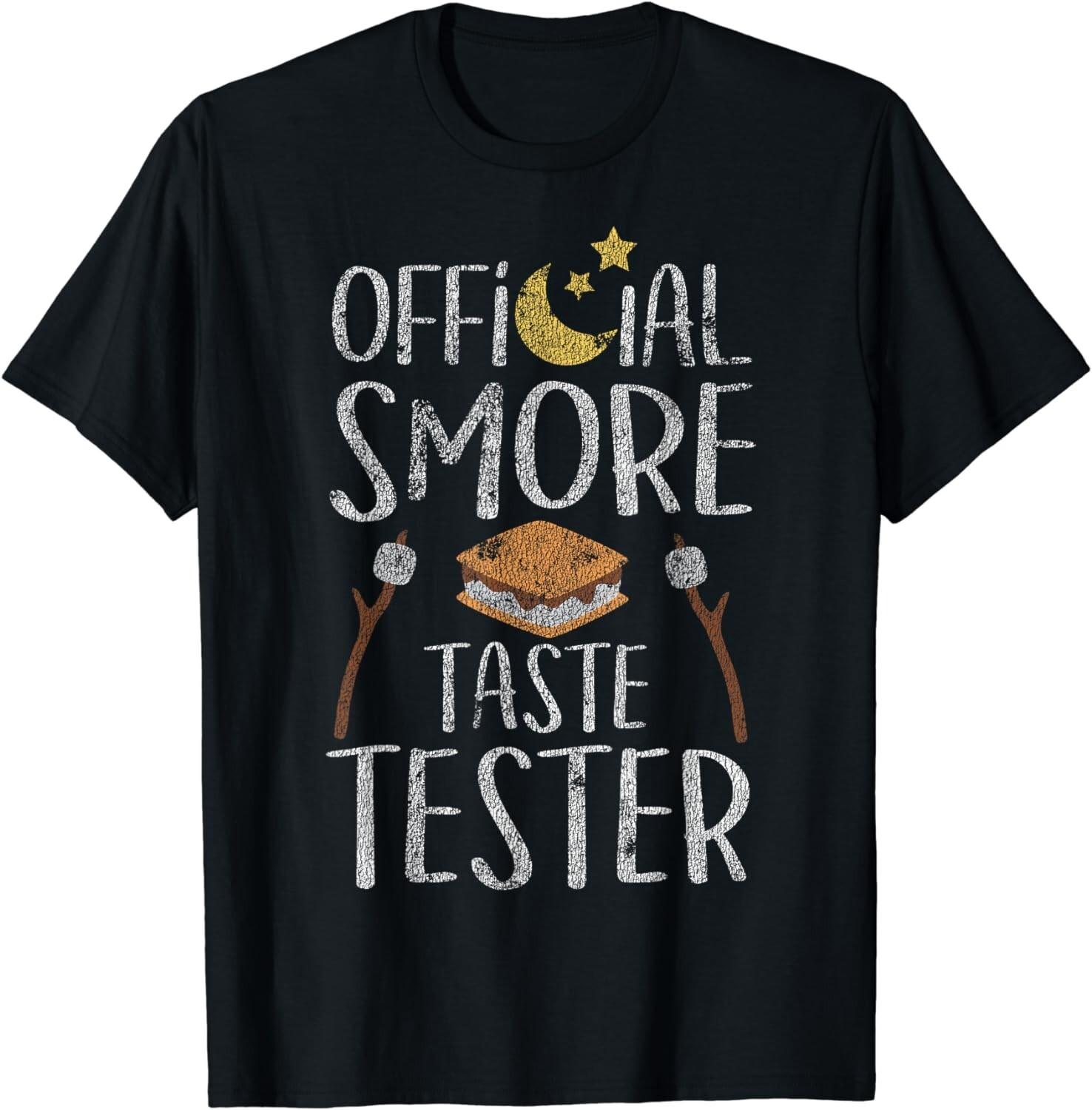 Official Smore Tester Campfire Camping Distressed Gift Unisex T-Shirt L