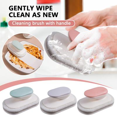 Cleaning Brush Decontamination Bathtub Brush Tile Brush Kitchen Stove Brush Pot Washing Artifact Dishwashing Sink Sponge
