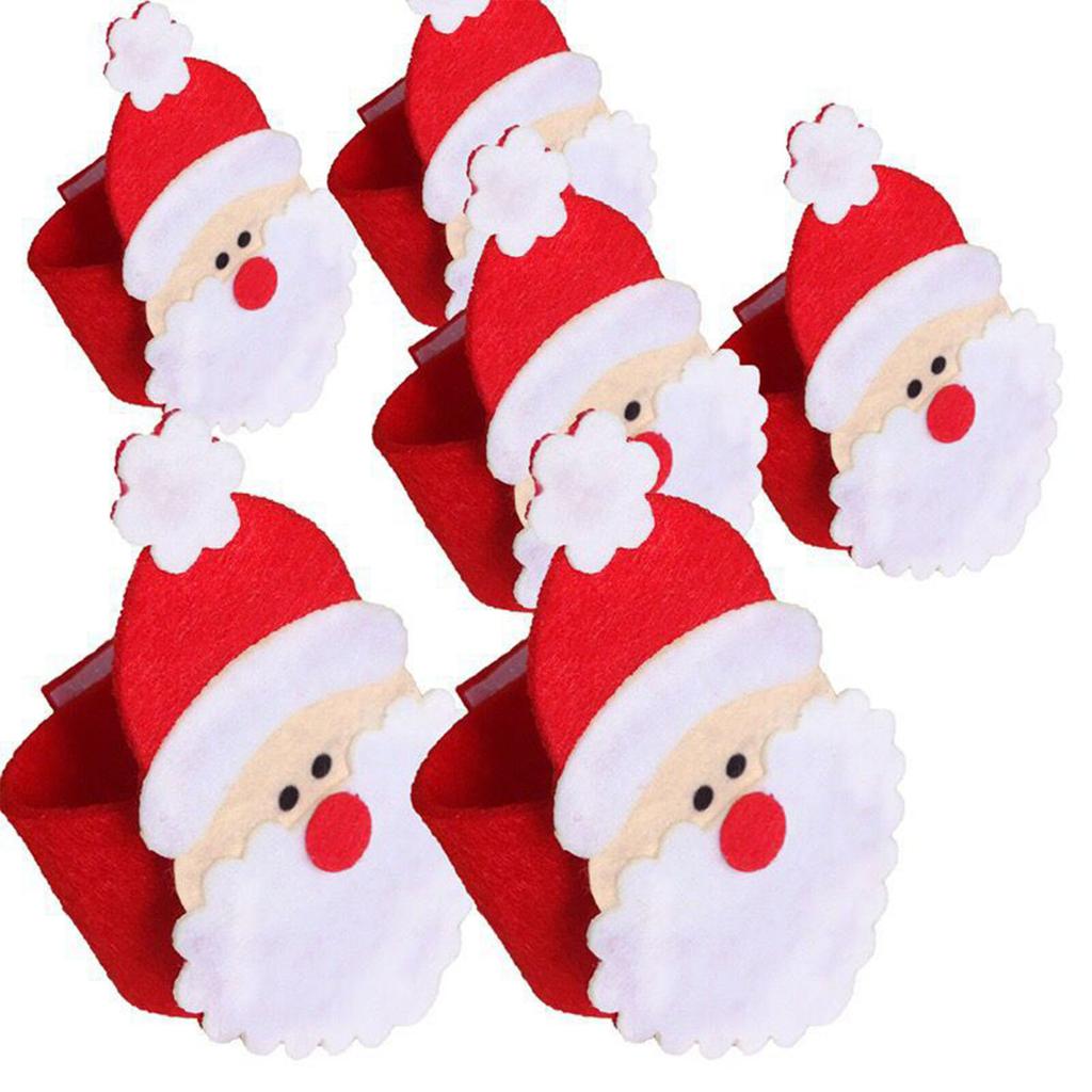 Napkin Rings Serviette Holder Table Ornaments Xmas Tableware New Year Home Decor