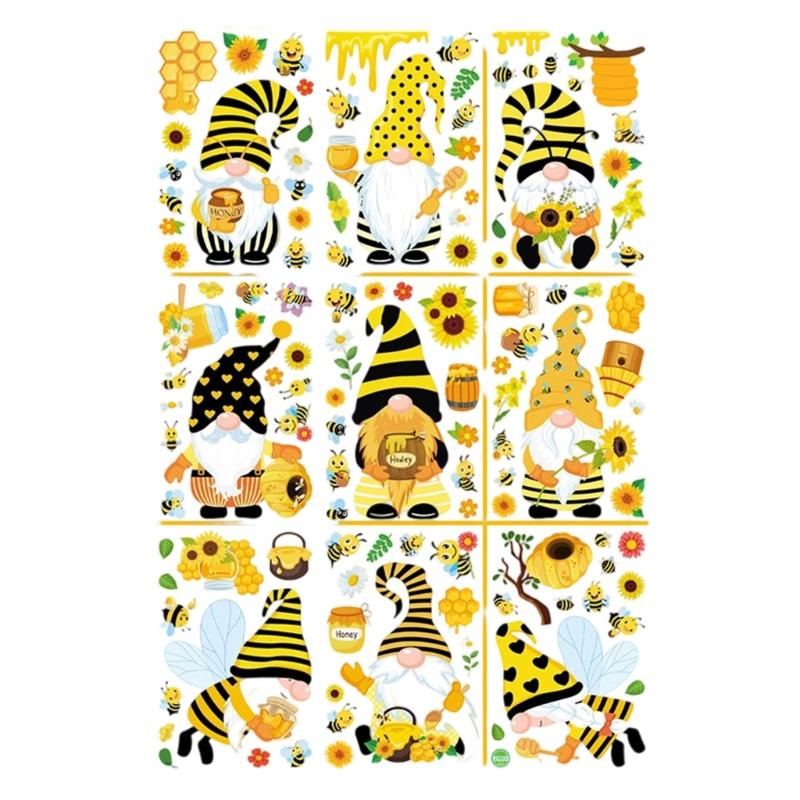 Window Cling Decal Butterfly Flower Pattern Friendly PVC No Residues Easy Application