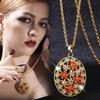 Neuer Halbedelstein Trapez-Anhänger Lange Halsketten für Damen Vintage Quadratisch Geometrisch Weibliche Geschenke Schmuck