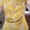 Summer summer butterfly print with short-sleeved shirt women's top, beautiful and thin top