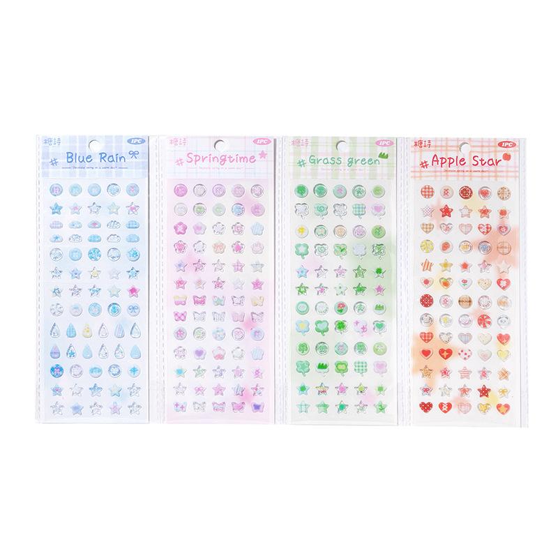 1/4Pcs 3D Stickers Olden Ocean Clover Star Cute Stickers DIY Craft Scrapboo Journal Phone Cases Hand Account Decorative Stickers