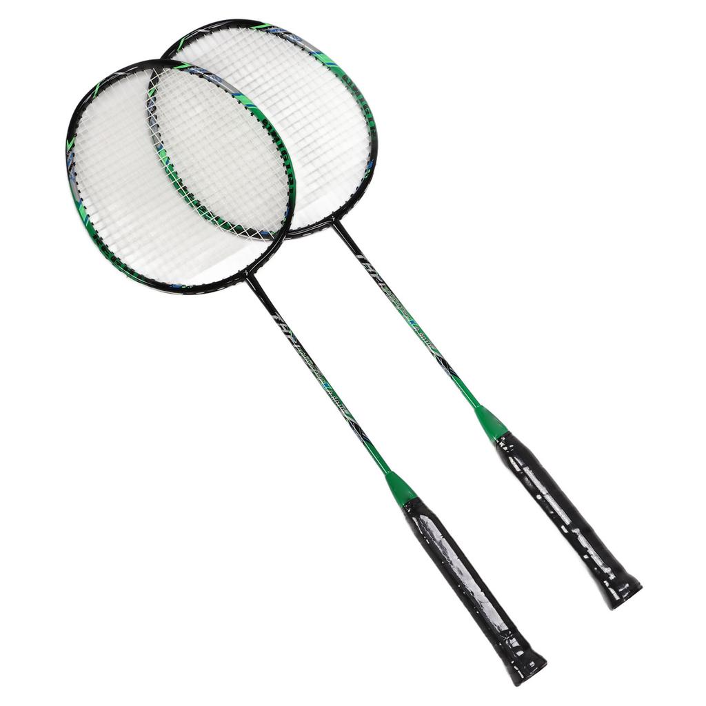 2 Racchette da Badminton in Fibra di Carbonio Ultraleggere per Adulti per Allenamento Competizione Ricreazione Verde