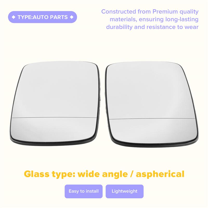 Ac29-For BMW E39 E46 2 X Side Wing Mirror Rearview Mirror Glass Replacement For 320I 330I 325I 525I 1998-2006 51168250436 LH/RH