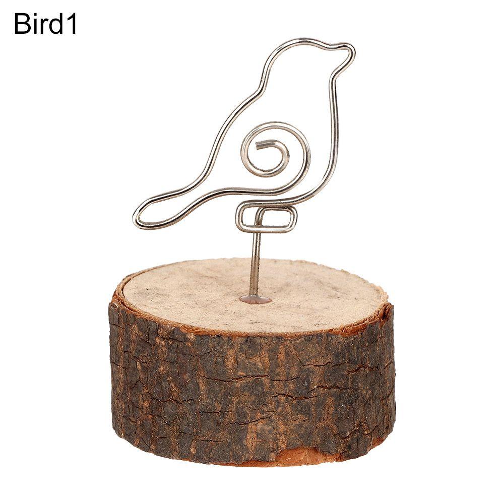 Desktop Decoration Wedding Supplies Table Numbers Holder Wooden Paper Clamp Photos Clips Picture Frame Clamps Stand Place Card
