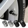 ABCD1 4Pcs Car Tire Valve Caps Metal Wheel Dust Covers Accessories For Volkswagen GTI Golf Polo Passat VW CC Tiguan T-ROC Jetta Taigo
