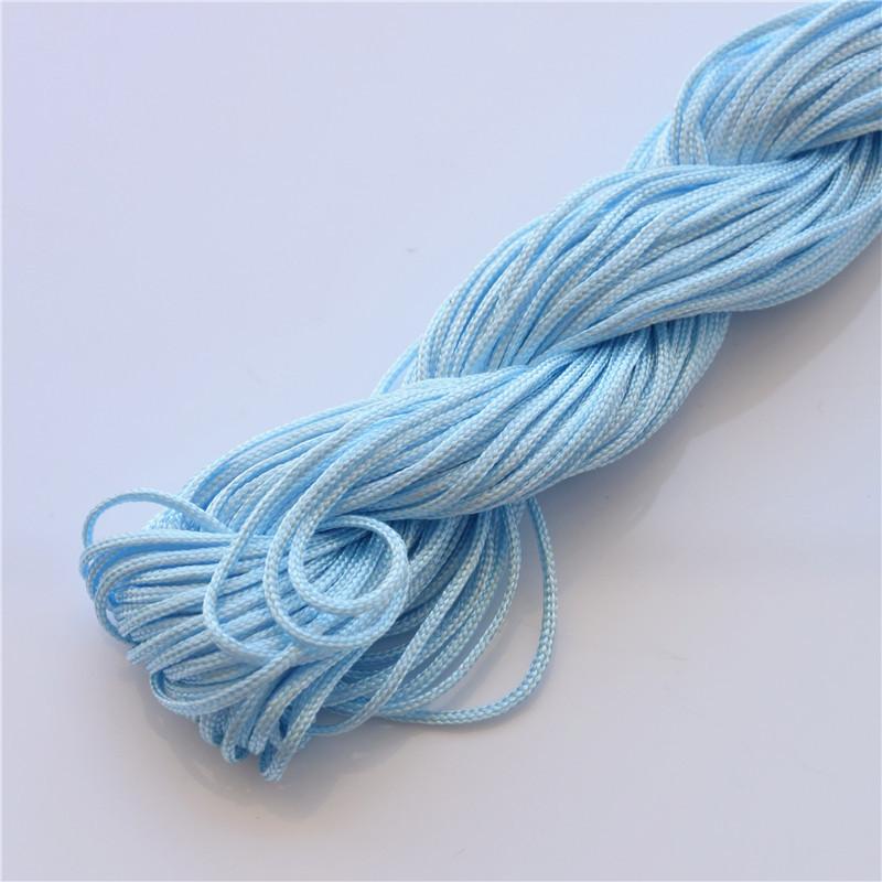 Нефритовая нить 1 мм китайский узел ювелирные изделия плетеная нить, браслет кулон ожерелье бисер сделай сам плетеная вручную нить A jade thread 20m/tie небесно-голубой