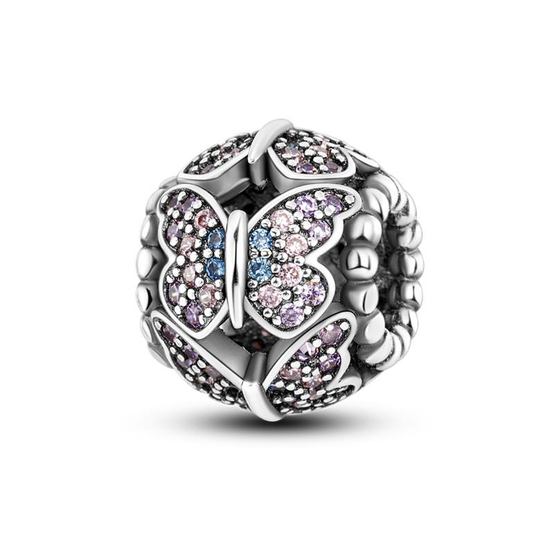 925 Sterling Silver Glow Firefly Butterfly Charms Fit Módní Originální náramky Dragonfly Bee Hmyz korálky Vlastní výroba šperků