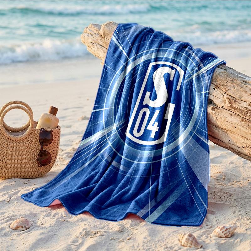 Asciugamano da Spiaggia Morbido Asciugatura Rapida Tema Schalke 04?Asciugamano Asciutto Per Vacanze Estive Al Mare Nuoto