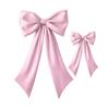 2 Pcs Bow Decor Large And Small Satin Bow Ribbon Tie Room Backdrop Wall Decor for Bachelorette Baby Shower Bridal Shower Birthday Decoration