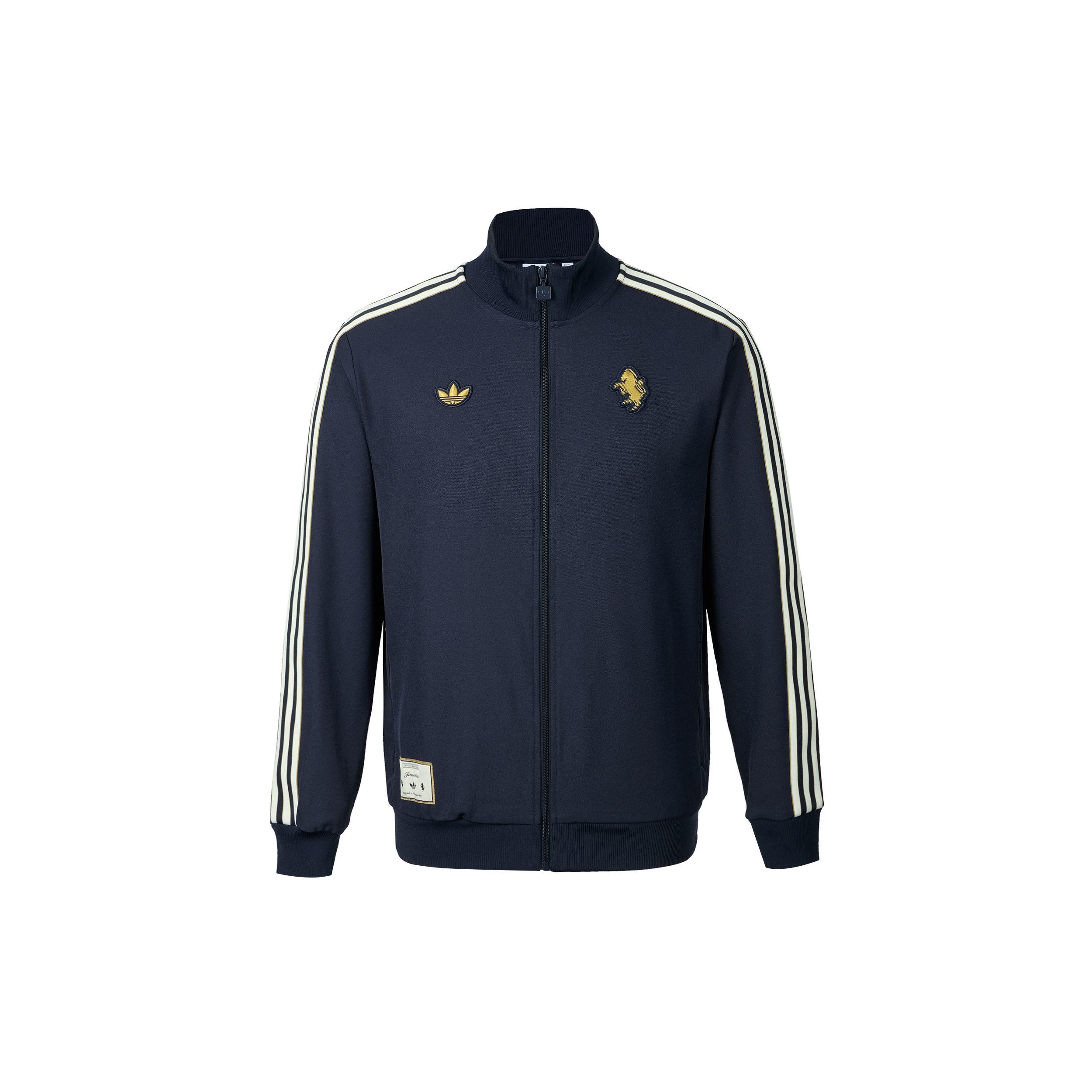 Adidas Men's Black Originals X Juventus Collaboration Striped Comfortable Soft Versatile Slim Jacket Jacket Legendary- Jf0459 Cm