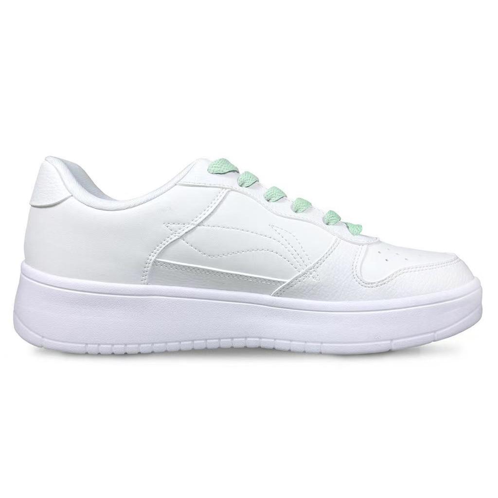 Li Ning Cushioning Abrasion Resistant Breathable Low top Skateboard Shoes Women's White Green AGCS420-6(Team667-OMG)