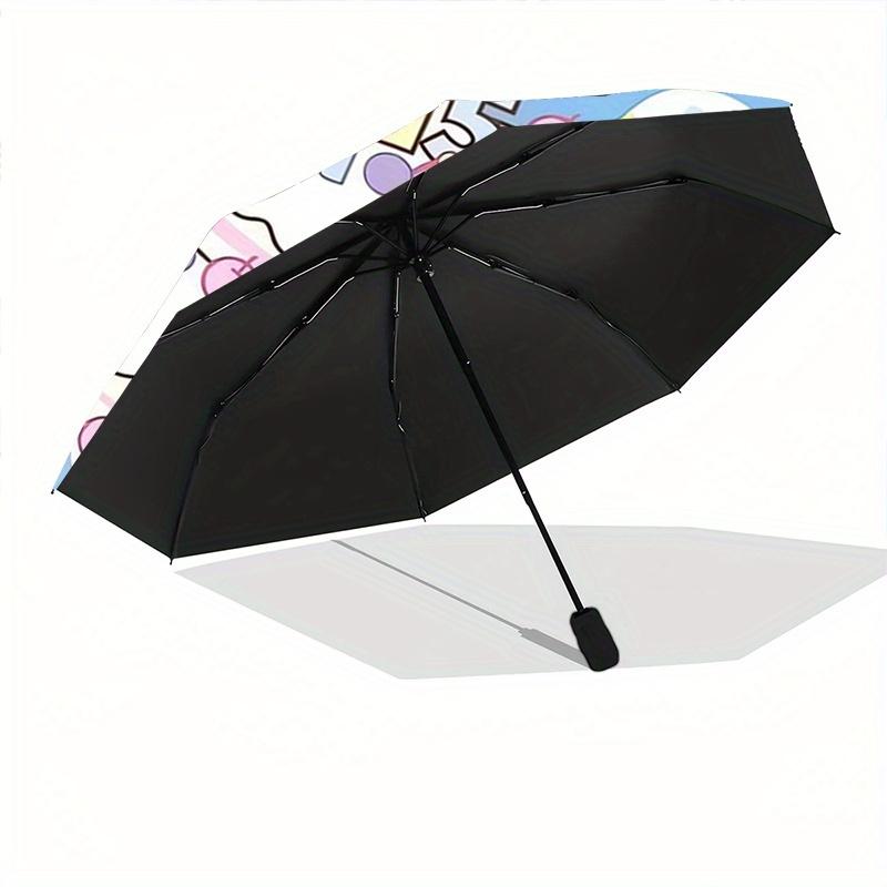 1pc Happy Birthday Cinnamoroll Idea Durable Cartoon Folding Umbrella, Portable 3-Fold Compact Umbrella for Men and Women, Suitable for Travel or Daily