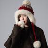 Autumn and Winter Hat Women's Cute Hairball Knitted Hat Ear Protection Warm Hat
