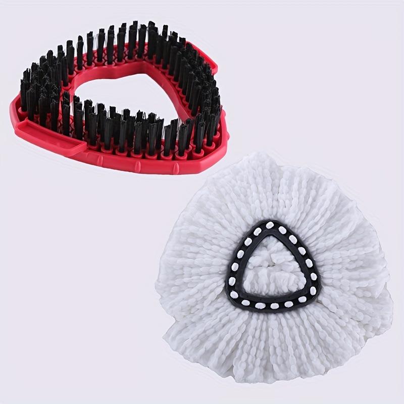 Triangular Rotating Mop Head with Super Absorbent Microfiber Brush