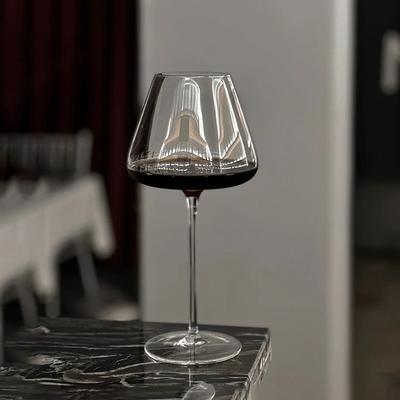 Crystal Burgundy Red Wine Glass Elegant Luxury Large Bowl Concave Base Stemware for Champagne Sparkling Drinking Bar Party