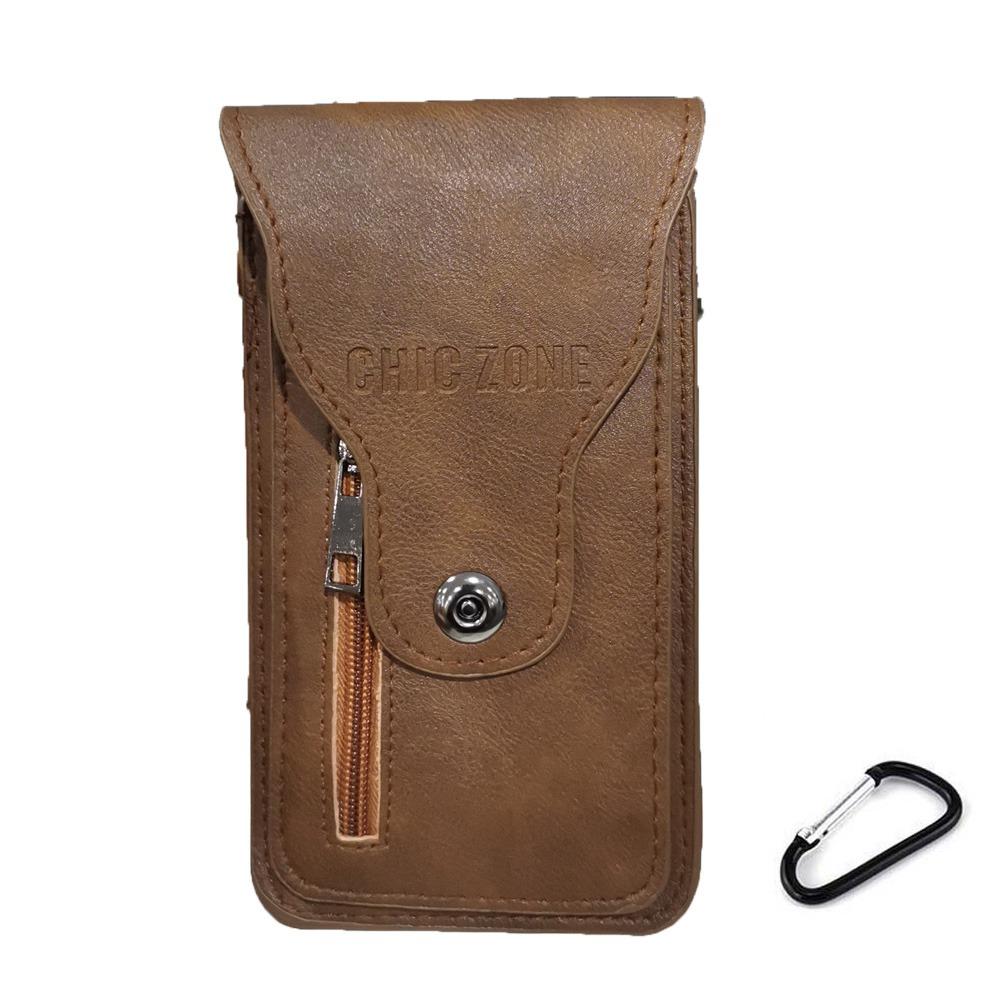 

Поясная сумка на молнии с застежкой-кнопкой, чехол для мобильного телефона на молнии, поясная сумка, держатель для мобильного телефона, поясная сумка, поясная сумка кофейный