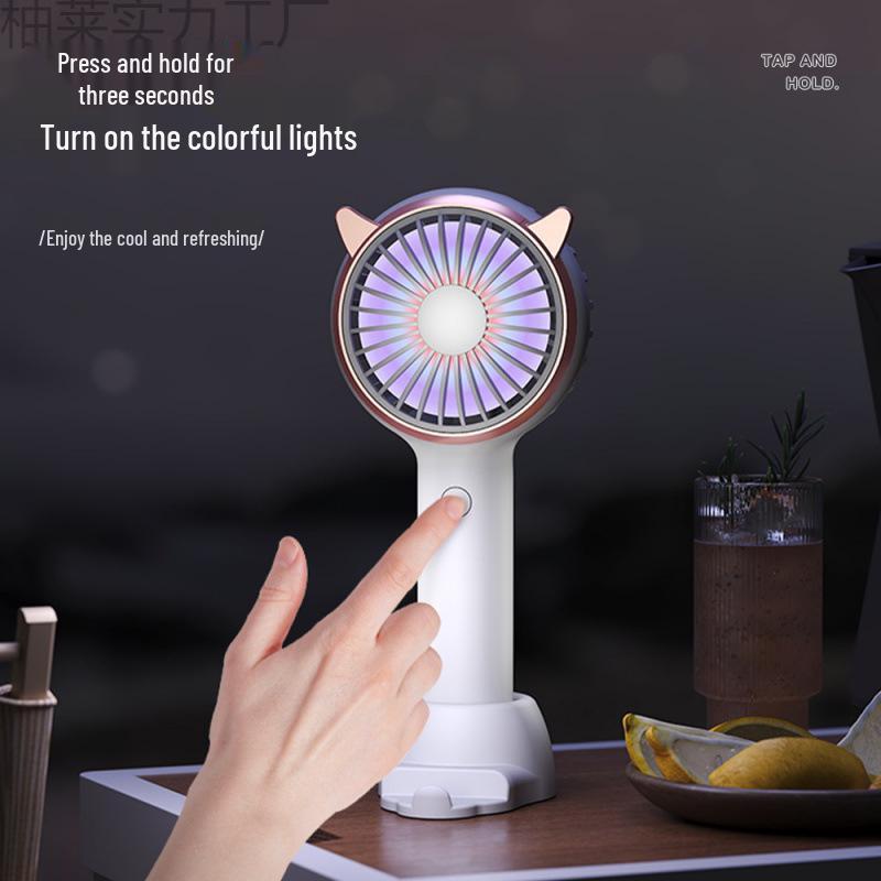 Portable Mini Folding Fan - Low Noise, Handheld for Outdoor & Office Use