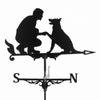 Metal Weather Vane Spray Painted Finish Wind Direction Indicator European Style Garden for