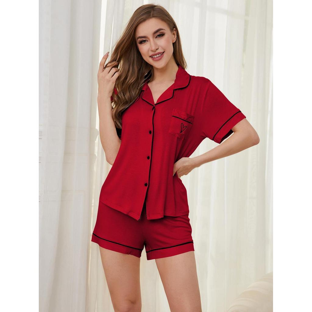 Home Wear Set, Cardigan, Short-sleeved Shirt, Shorts, Summer Pajamas for Women
