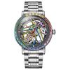 Herrenuhr Topmarke 3ATM Vollstahl Wasserdicht Automatisch Mechanisch Skelett Design Tourbillon Leuchtend Herrenuhr