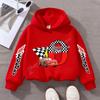 Cartoon Car Lightning McQueen Children's Pullover Hoodies Creative Anime A-Z  Letter Patterns Sweatshirt Kid Fashion Casual Top
